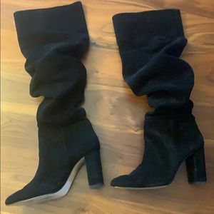 Zara OverThe Knee or Slouch Suede Leather Boots